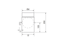 Rura kominowa Almeva 130/250/2 mm z klapką