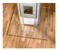 Szkło pod piec prostokąt 85x110x8 cm