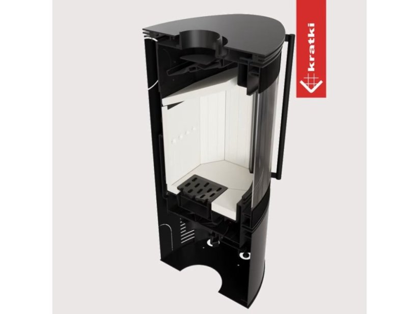 Piec na drewno stalowy KRATKI BJORN/W Ø 150 8 kW