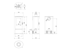 Piec kominkowy ILDNORD LOKI PF