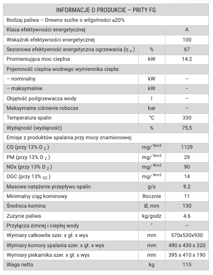 Krbové kachle Prity FG s rúrou