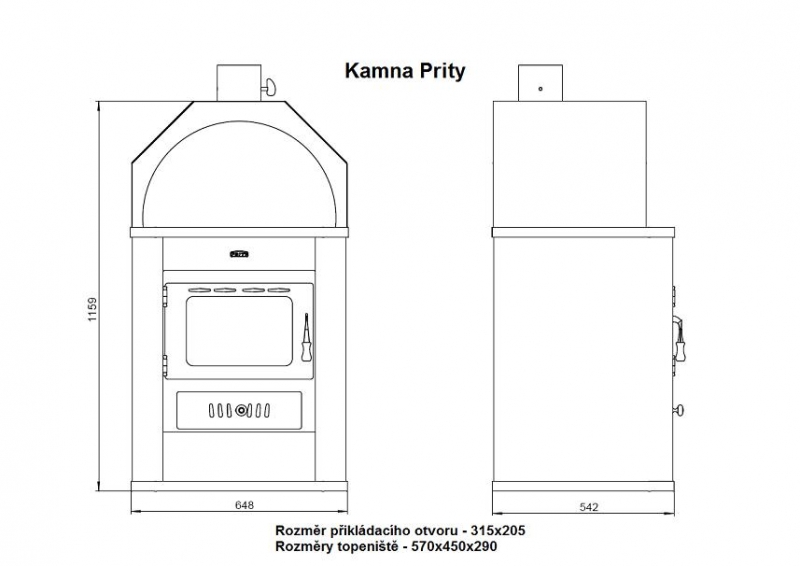 Piec kominkowy Prity 15 kW