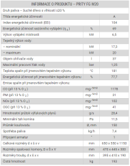 Krbové kachle Prity FG W20 s rúrou a výmenníkom na vodu