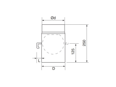 Rura kominowa Almeva 130/250/2 mm z klapką