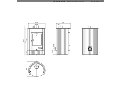 Kominek Masterflamme Media I, oliwkowy