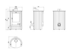 Krbové kachle Masterflamme PICCOLO I čierna