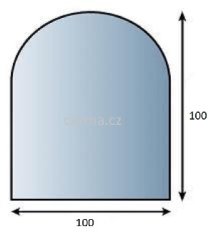Szkło pod piec 100x100 cm łuk