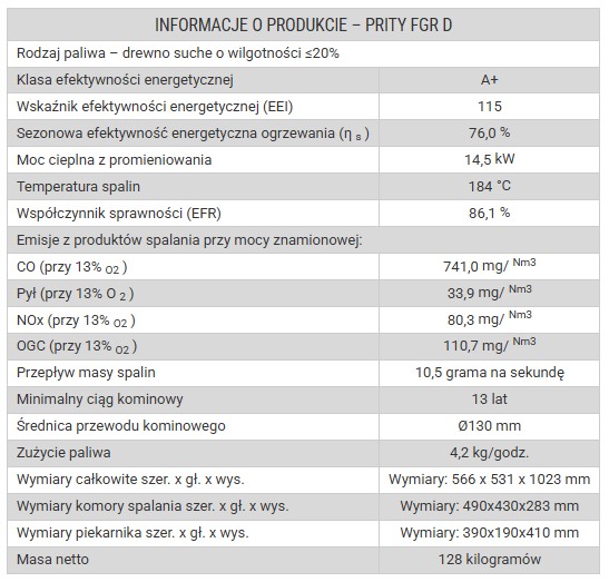 Krbové kachle Prity FGD retro s rúrou